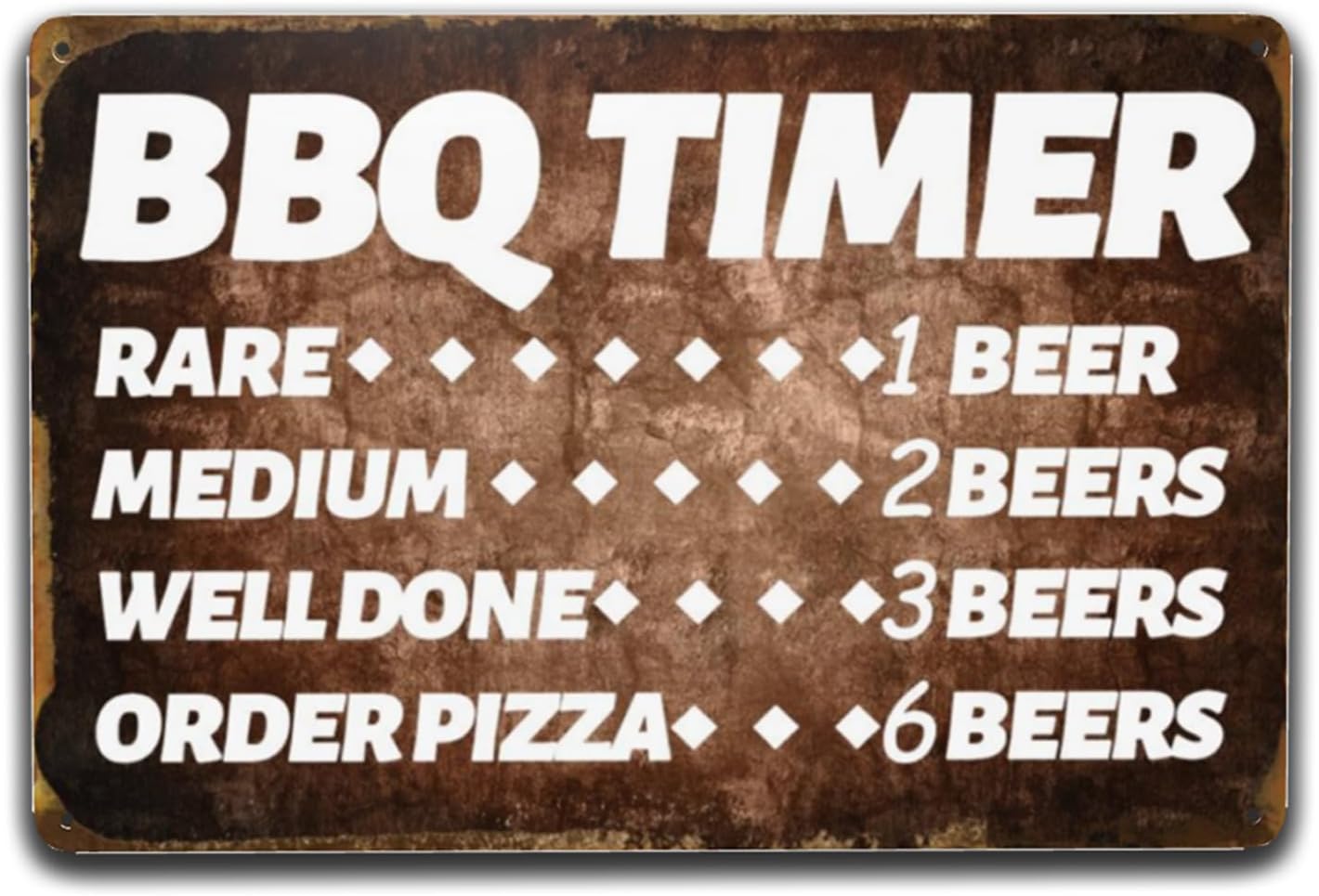 SMAZDFXX Vintage BBQ Timer Back Patio Signs For Outside BBQ Outdoor Wall Decor For Funny Kitchen Metal Signs Bar Club Pub Garage Man Cave Plaques 5.5"x8"