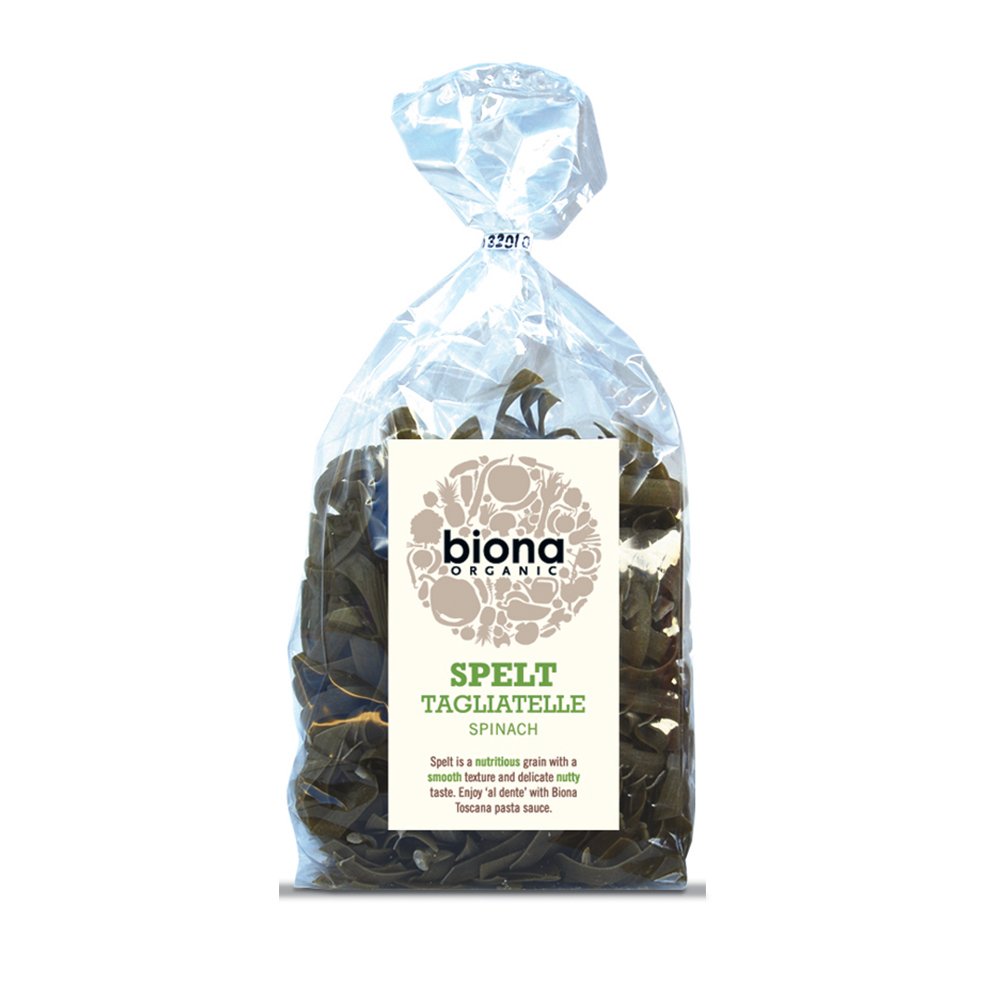 Biona Artisan Rolled Spelt Spinach Tagliatelle, 250 g