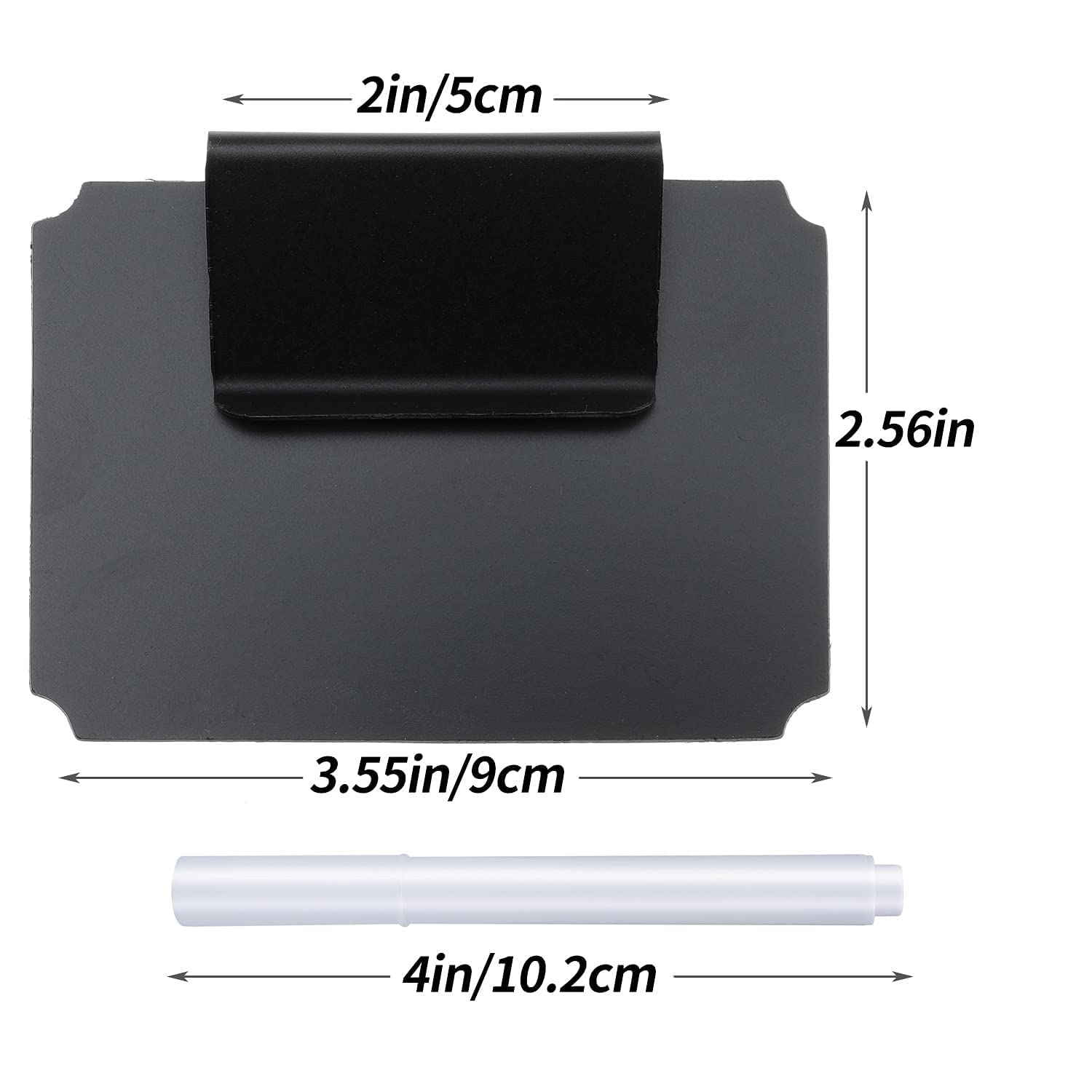 Meetory 16 stuks PVC mand Bin Labels Clip on met 4 witte krijtmarkers, verwijderbare keuken clip labelhouders, clip op labels, hangende labelhouders voor opbergmanden