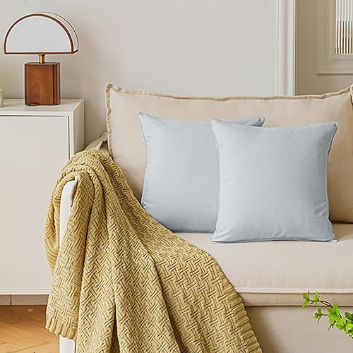 Vista 34 de NiNi ALL - Juego de 2 fundas de almohada impermeables para exteriores, decorativas, para casa de campo, jardín, patio, tienda de campaña, sofá