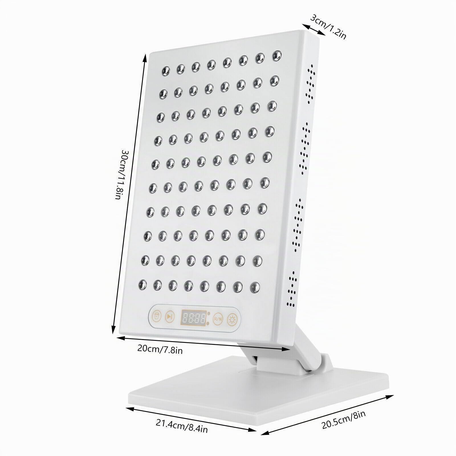Rotlichttherapiegerät, LED Rotlichtlampe mit 1-30min Timer, Verstellbare Ganzkörper-Lichttherapie-Panels mit 80 Dual-Chip-LEDs Nahinfrarot-Lichttherapie für Leichtigkeit Muskelschmerzen