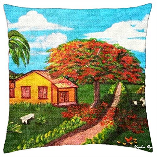 PillowDesign Paisaje DE Naguabo, Puerto Rico – Funda de Almohada (18, 1437, 16 x 16 Pulgadas, 1437, 16 * 16inch