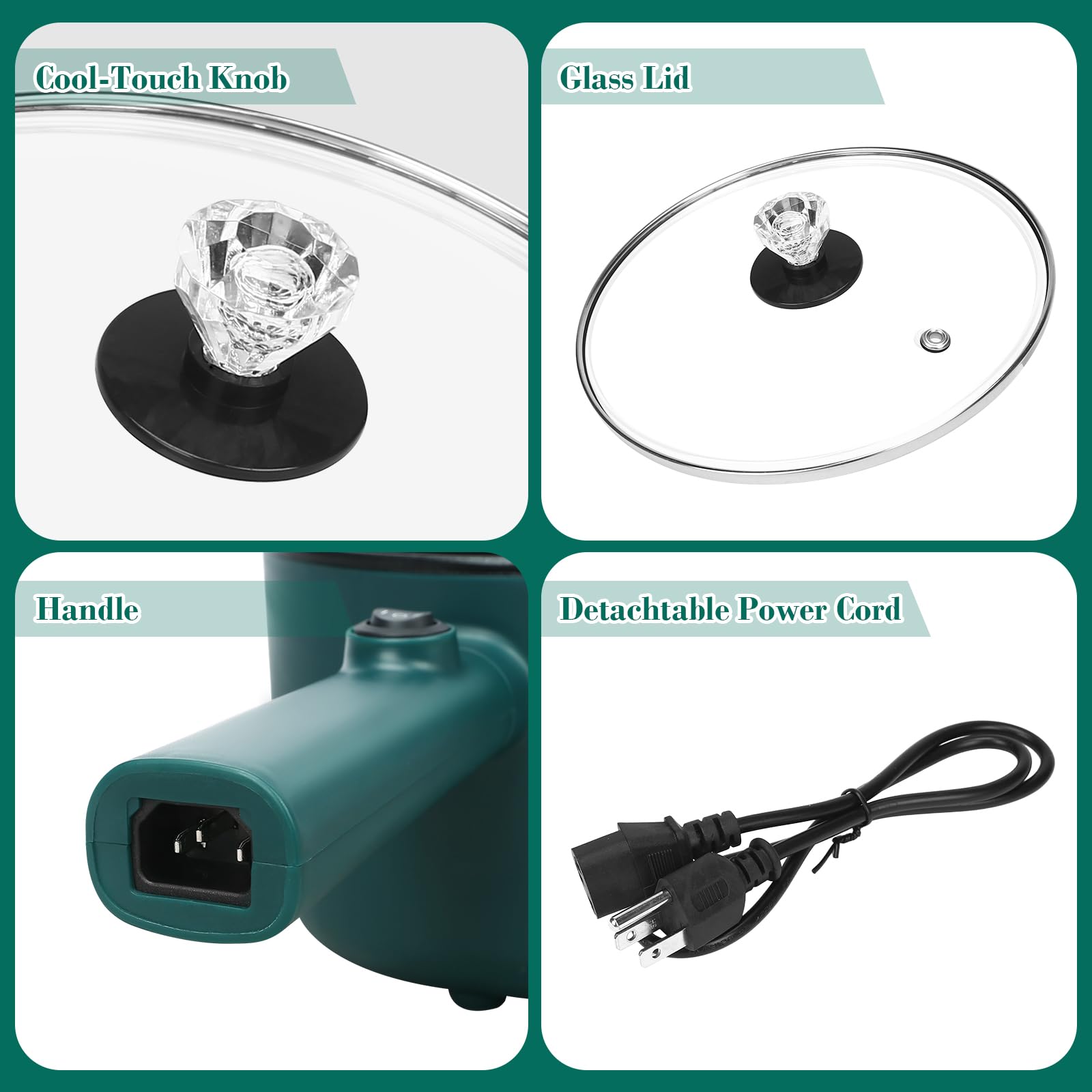 Olla eléctrica, olla de ramen de 1.8 L, cocina portátil, sartén antiadherente, olla eléctrica para pasta, huevo, filete, protección contra sobrecalentamiento, control de potencia dual 8