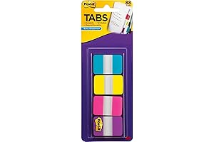 Post-it Page Tabs, Multicolor Collection, 6 pastel hues, 440-count