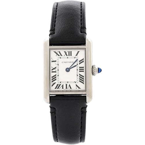 Cartier, Pre-Loved Must de Cartier SolarBeat Tank Quartz Watch Stainless Steel and Leather 22