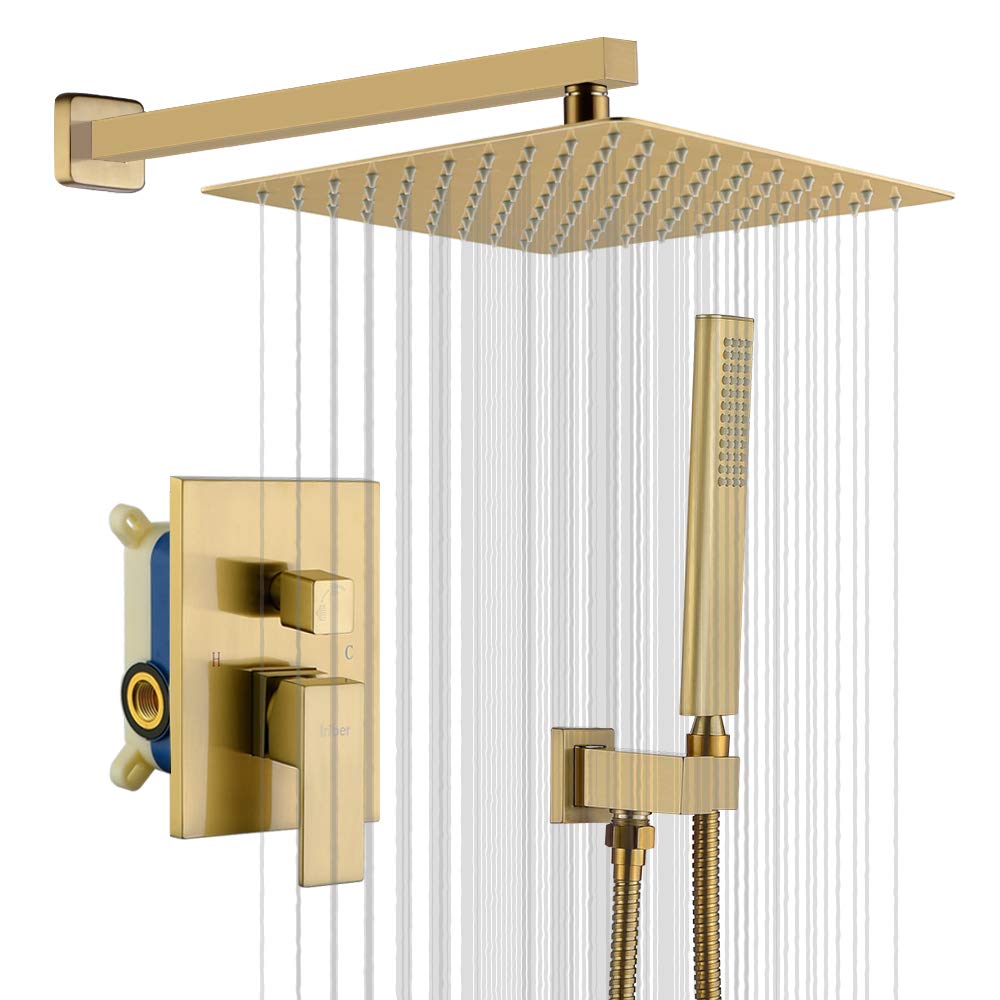 Buy Iriber Champagne Bronze Rain Shower System with 12 Inch Shower Head