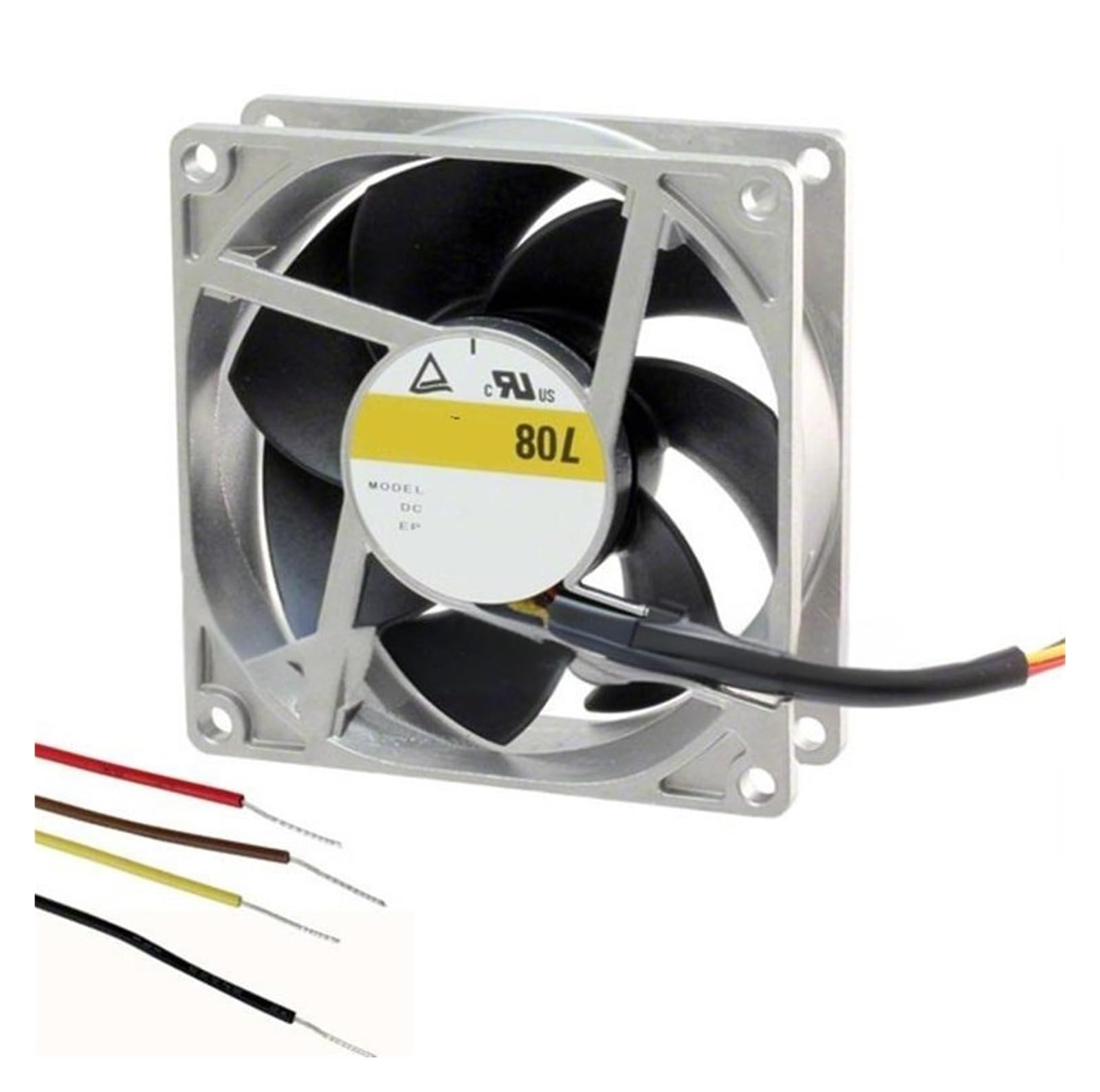Lzikkgki One Color 9Lg0812p4h001 12Vdc Fan 80X80x25mm 1.44W 4Wire 3700Rpm