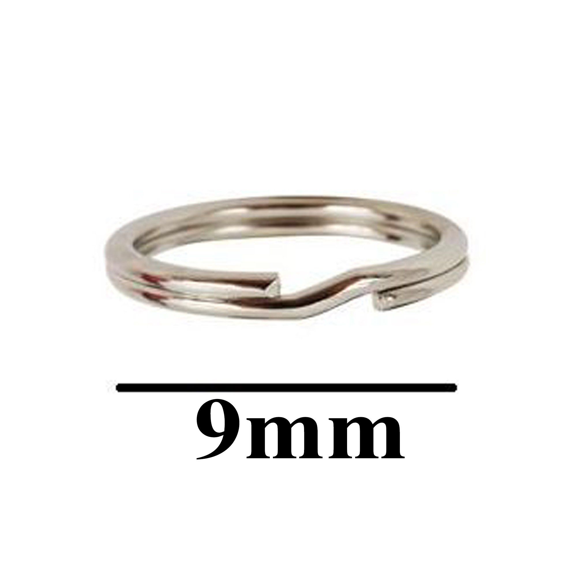 5 Stück Split Biegeringe aus nickelfreiem 925er Sterling Silber, stark, Durchmesser 9 mm