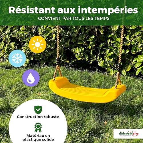 Balançoire pour structures d'escalade aires de jeux et arbres avec corde réglable