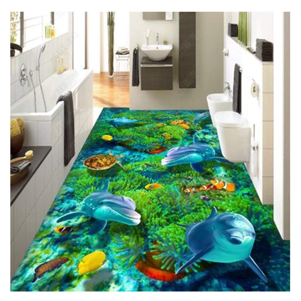 Tapis de passage doux au motif 3D réaliste avec coussin de pied confortable