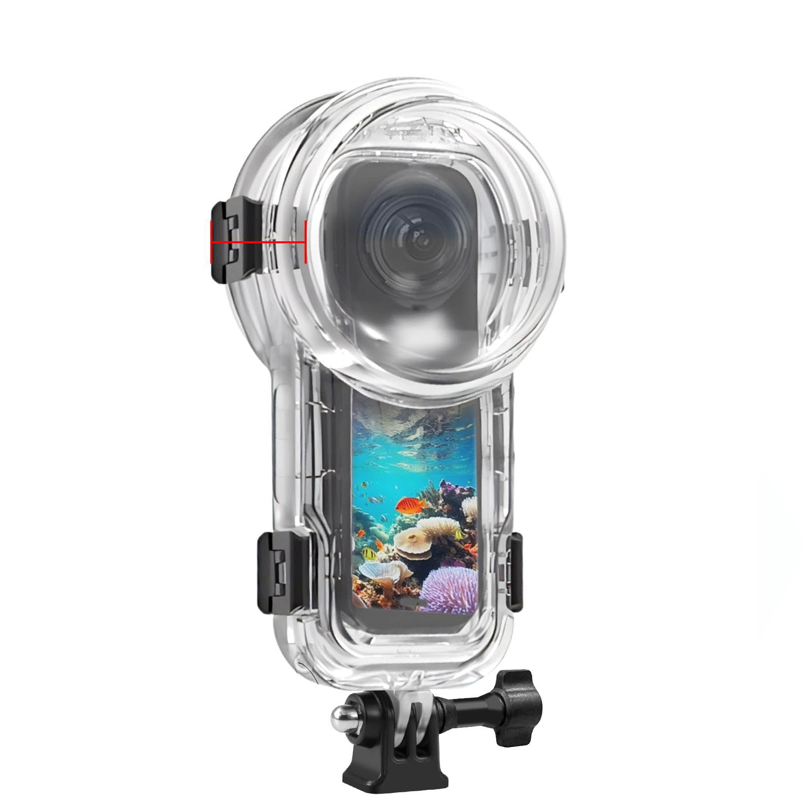 Invisible Dive Case for Insta360 X5, FotStdio Insta 360 X5 Waterproof Case 60m/196ft Underwater Diving Housing Cover Protective Sealed Shell