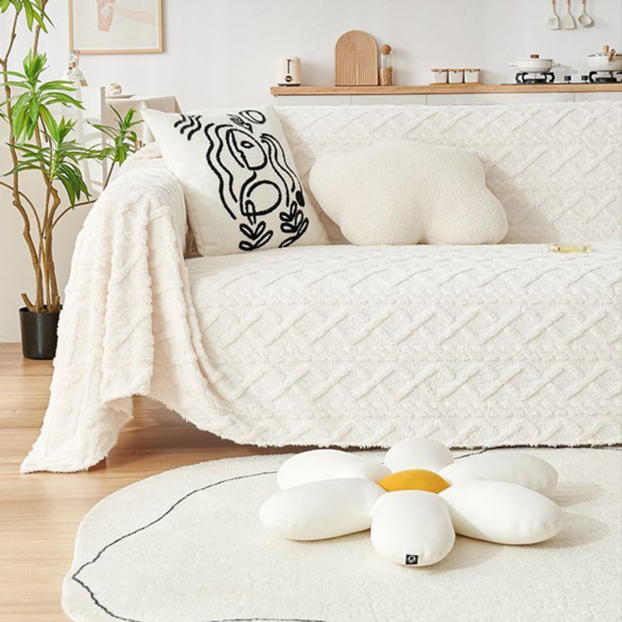 Amazon｜[HXQSA] ソファーカバー 無地 ソファ カバー 3人 3人掛け