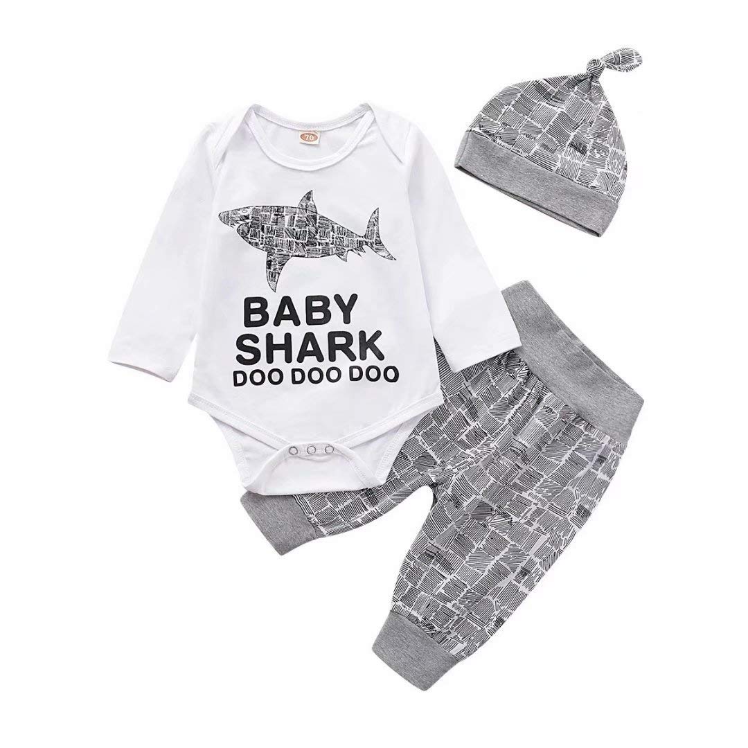 Baby Boy Clothes Newborn Infant Baby Outfit Sets Long Sleeve Tops Pants Clothes Set 3PCS