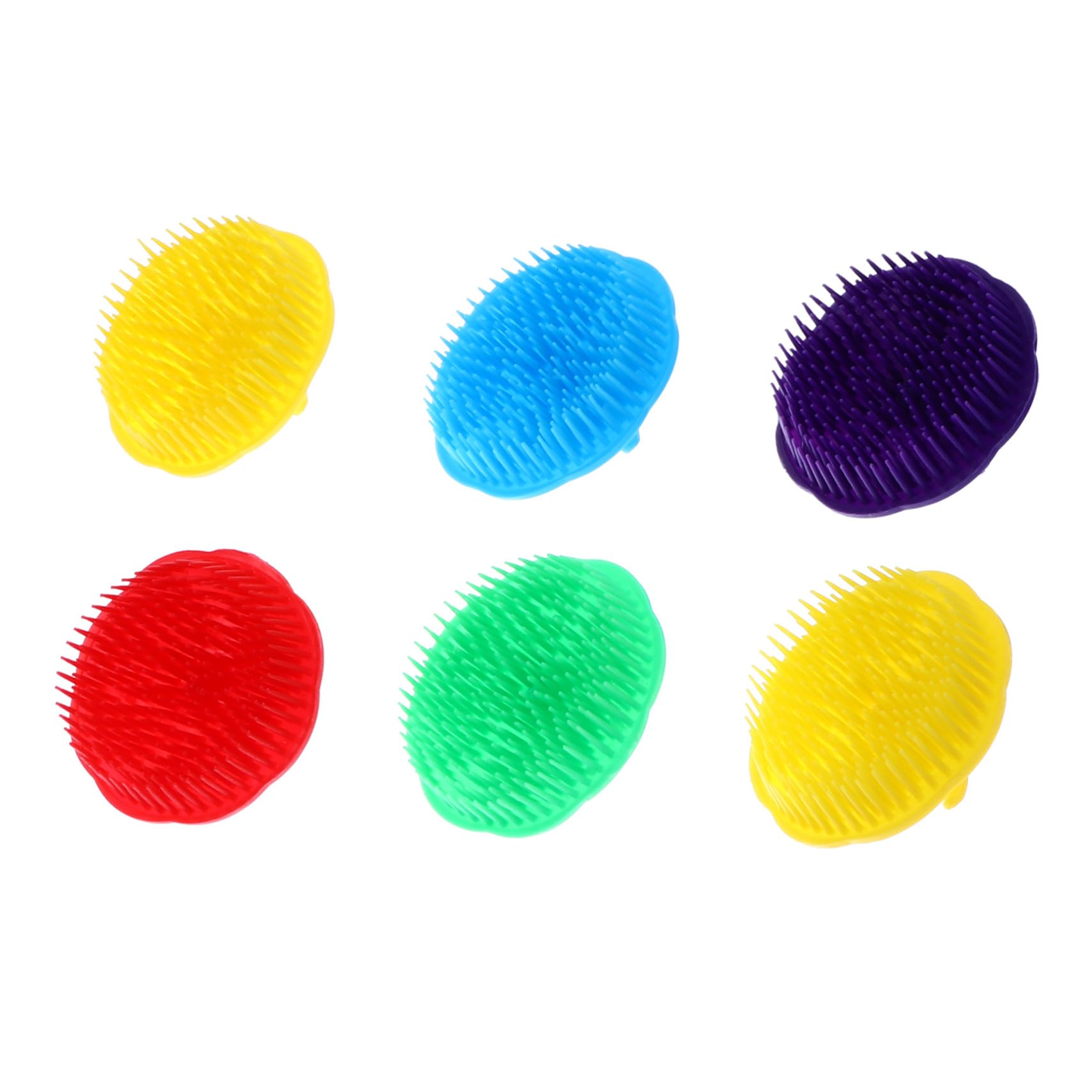 Cepillo Masajeador Cabelludo Portátil de Plástico 12 Piezas | Diseño de Clip Manual, Uso en Lavado y Viaje, Formato Ligero para Niños Color Aleatorio