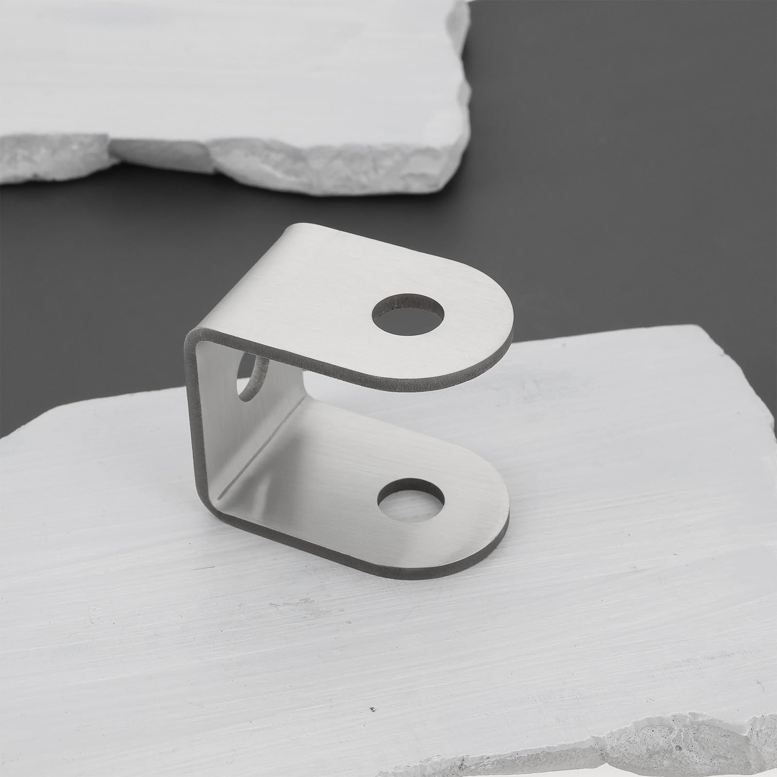 OTOTEC Lot de 10 Supports d'installation en U en Acier Inoxydable 304 épaisseur de 2,5 Mm Ouverture de 10 Mm pour Panneau de 32 Mm Cloison de Toilettes
