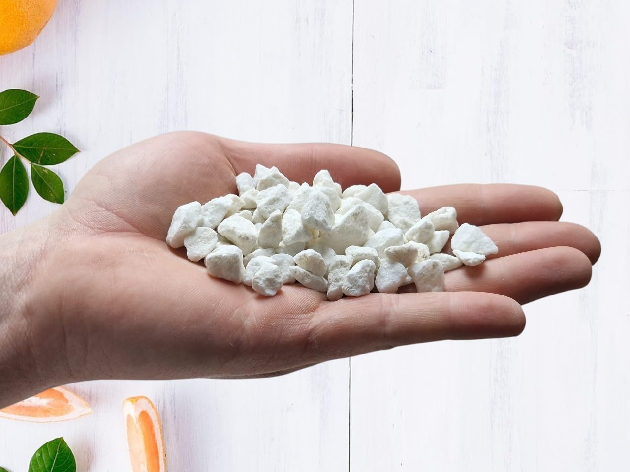 Piedras Decorativas Blancas, 8-12 mm, Bolsa de 20 kg, para Jardines, Macetas, Jarrones y Suculentas
