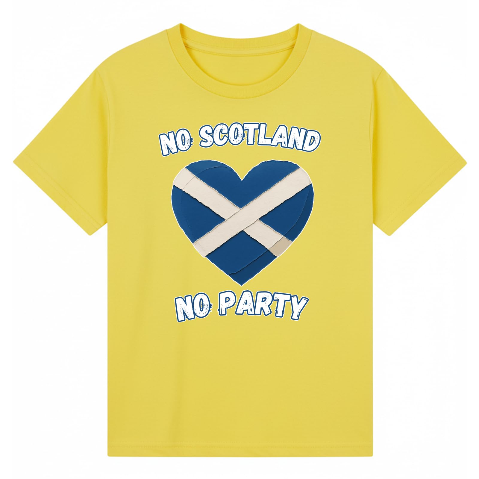 No Scotland No Party Travel Football Girls Graphic T-Shirt Retro Novelty Tee for Men Scottish Heritage Fan Souvenir Clothing Apparel Top Yellow 14-15Y — image 1