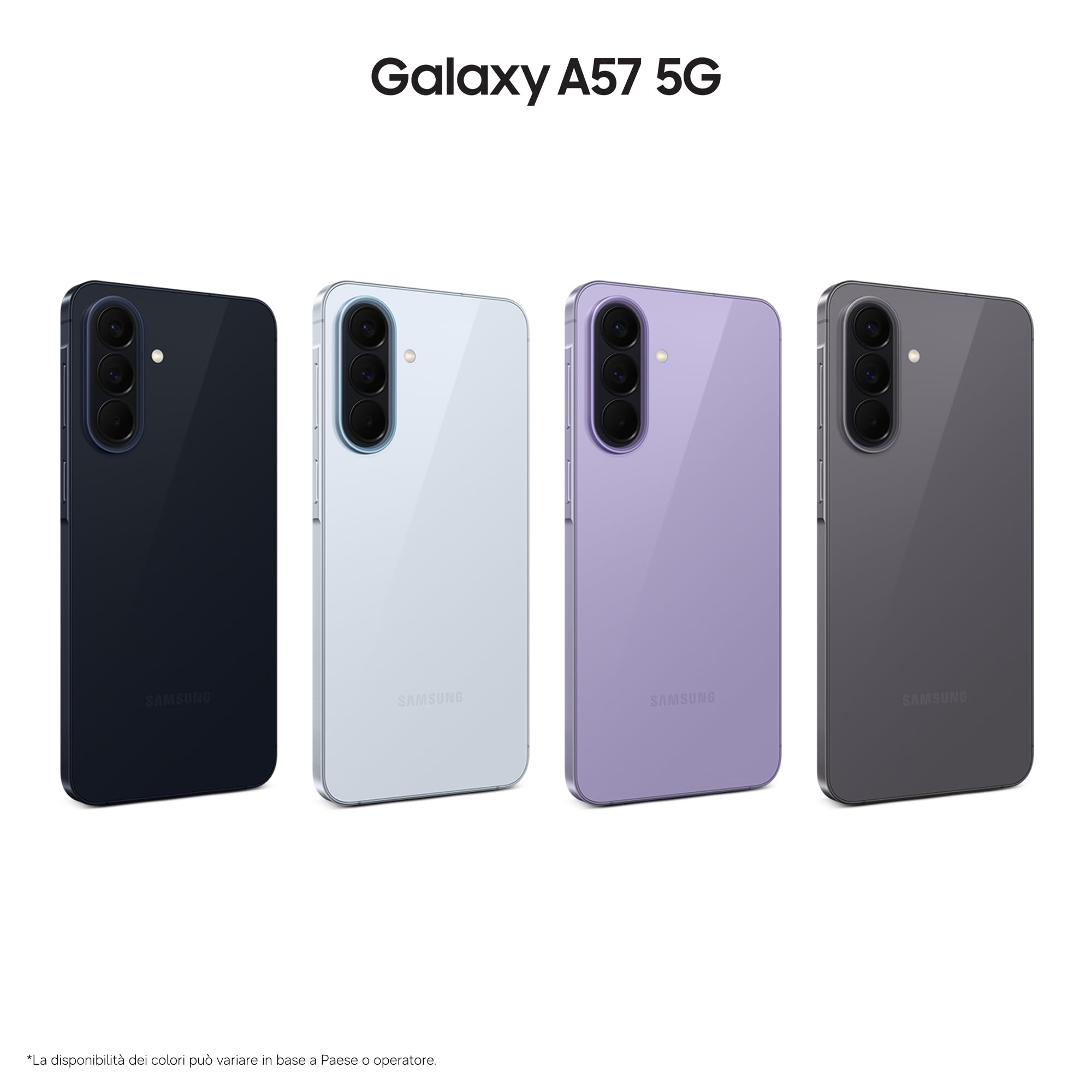 Samsung Galaxy A57 5G, 256GB, 3 anni di Garanzia, Smartphone sottile, Cerchia e Cerca, Gomma Oggetto, Volto Migliore, Tripla Camera, IP68, 5.000 mAh, Awesome Navy [Versione Italiana]