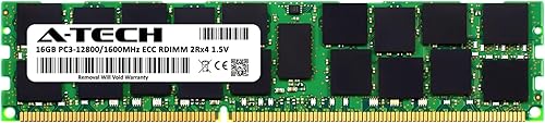 Miniatura 2 de A-Tech Reemplazo de 16 GB RAM para Elpida EBJ17RG4BFWD-GN-F | DDR3 1600MHz PC3-12800 RDIMM 2Rx4 1.5V ECC registrado 240-Pin módulo de memoria de