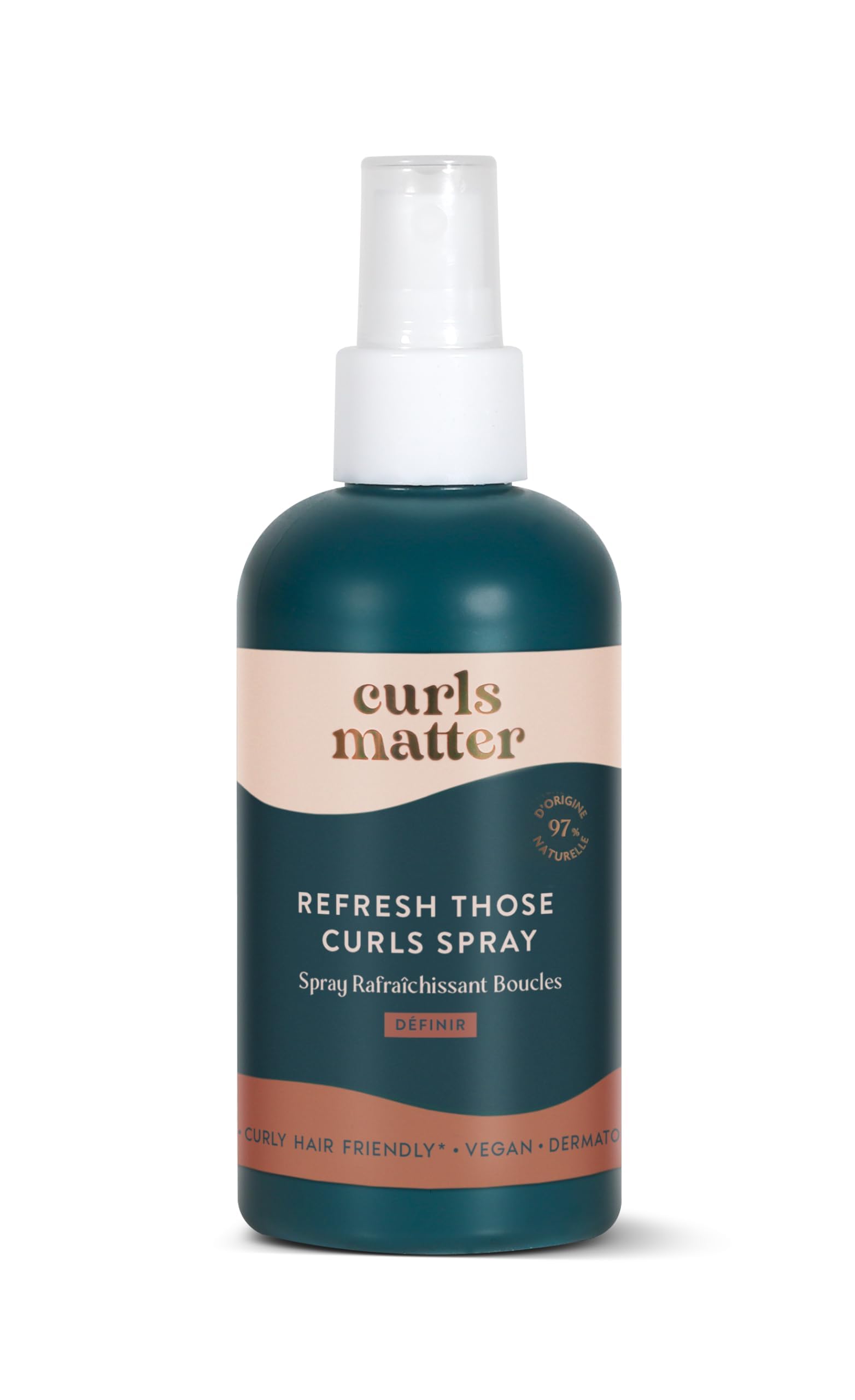 Curls matter - Spray Réactivateur de Boucles "​Refresh Those Curls" - Revitalise Instantanément - 97% Ingrédients Naturels, sans sulfates - Utilisation Pratique - Convient à Tous