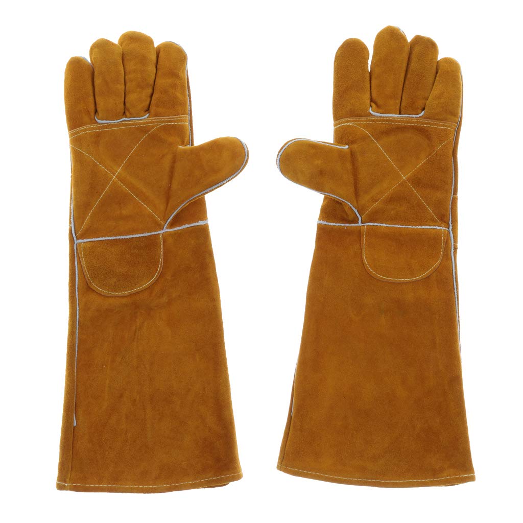 ETomey Guanti Resistenti al Calore/al Fuoco, Guanti da Giardinaggio, Guanti da Lavoro, 1 Paio AntiGraffio Anti-morso for Protezione dalla manipolazione della Lucertola Serpente