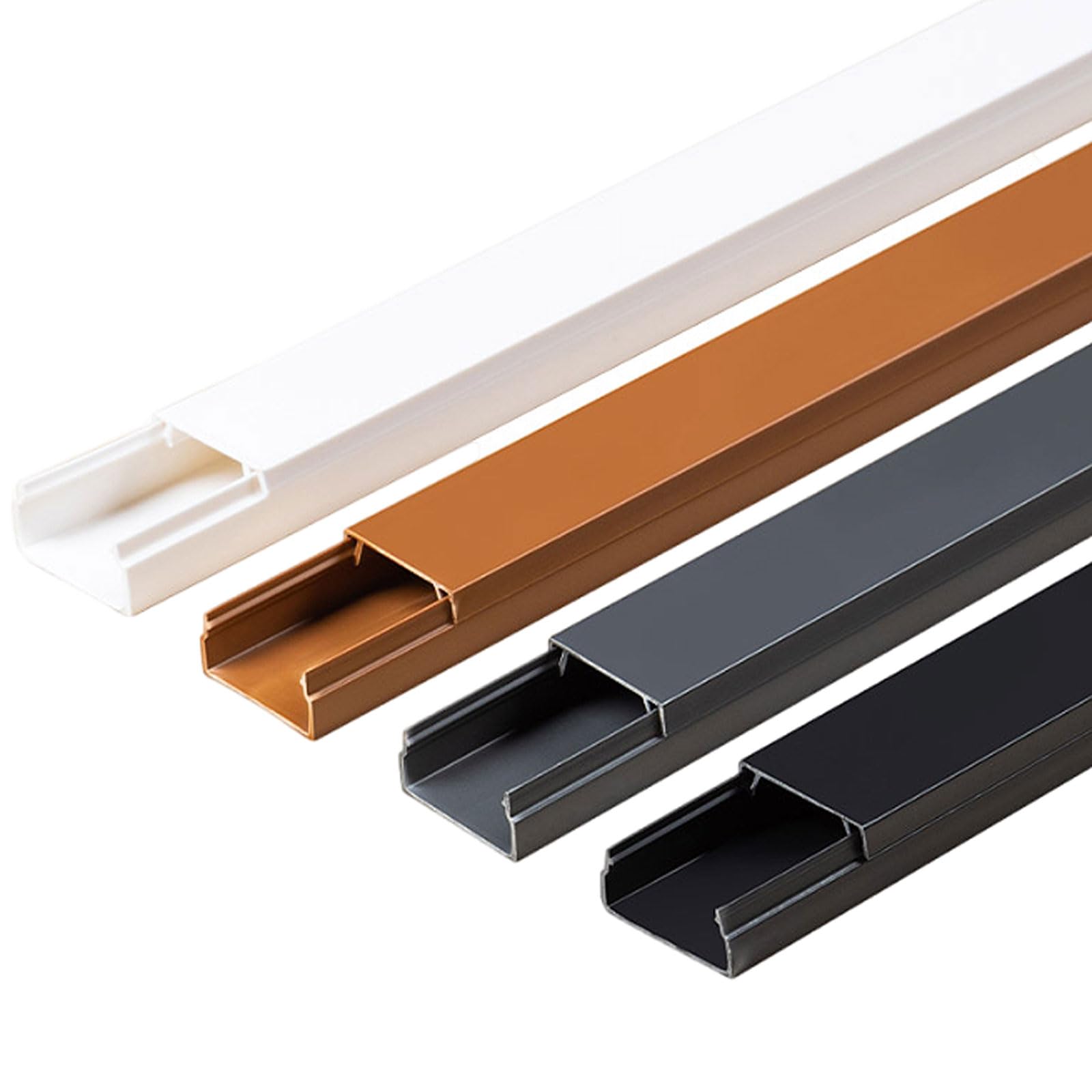 PVC Goulotte Passe Cable Sol,Goulotte de câbles carrée,Cache Cable Sol Autocollante,Passe Cable Sol,Flexible,Évitez Les Risques,pour Bureau,Maison,usines,garages