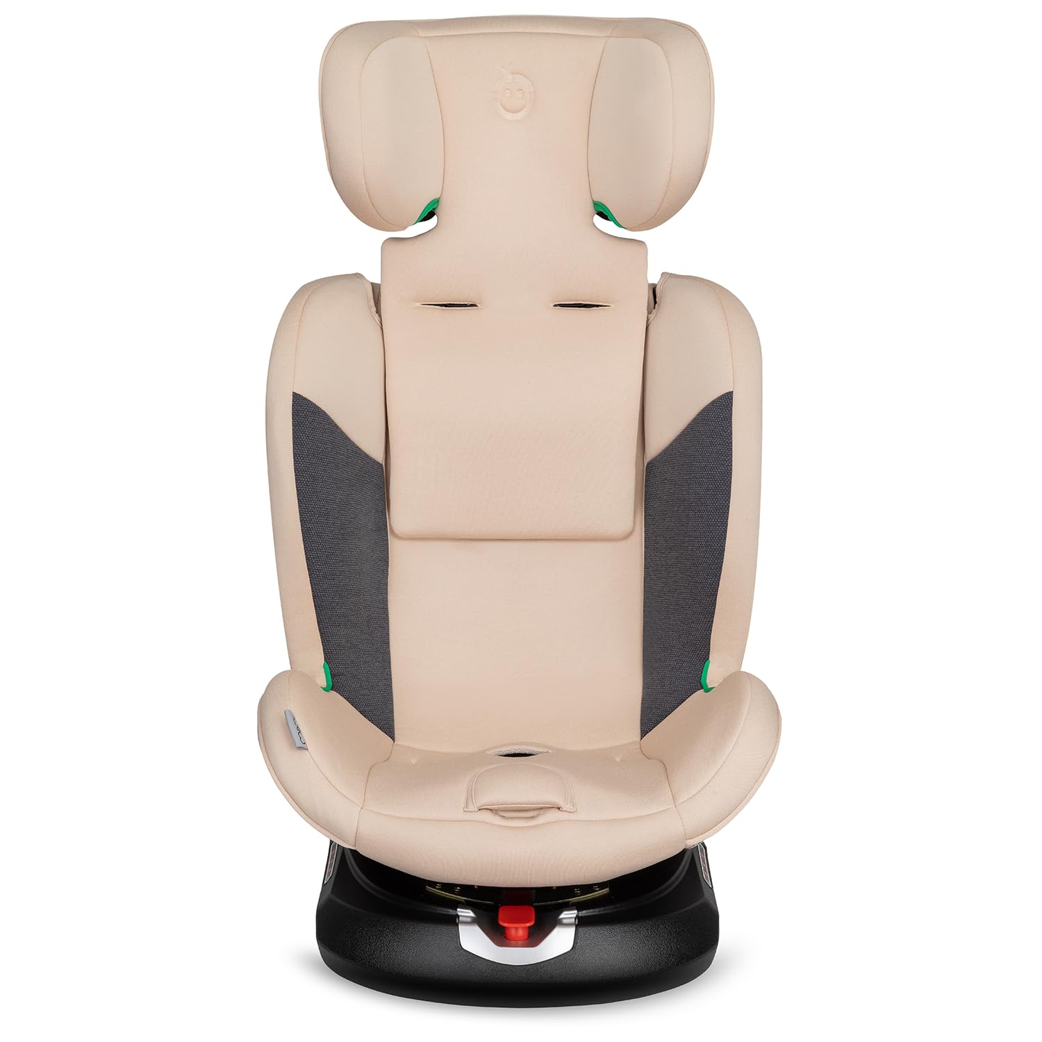 MoMi Autositz für Kinder EMI 0-12 Jahre (Gruppe 0+, 1, 2, 3, 3, Kinder bis 36 kg, 40 bis 150 cm), 360° drehbar, Einbau rückwärts: bis 18 kg, vorwärts: ab 18 kg, Befestigung mit ISOFIX und Top-Tether