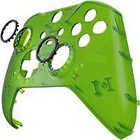 Vista 5 de eXtremeRate Cubierta frontal de repuesto verde transparente para Xbox One Elite Controller Series 2 (modelo 1797), carcasa frontal personalizada
