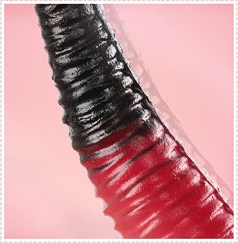 Miniatura 7 de Diadema de cuernos de diablo rojo, diadema de toros de bestia, aro de cuerno de buey grande, accesorios para el cabello de Halloween, accesorios