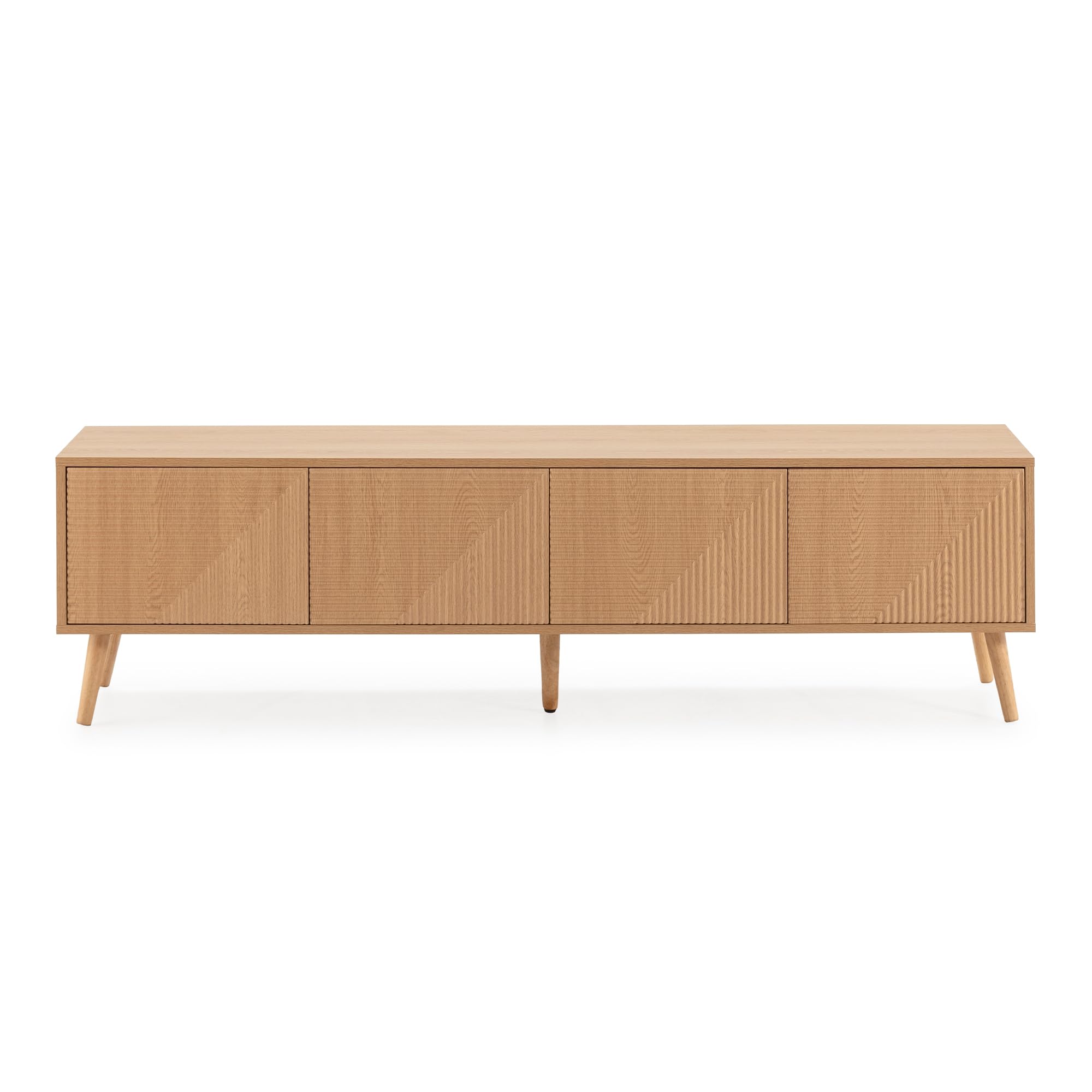 HOMN LIVING Mobile TV Telmo 4 ante colore Rovere, 160 cm (larghezza) 40 cm (profondità) 45 cm (altezza)