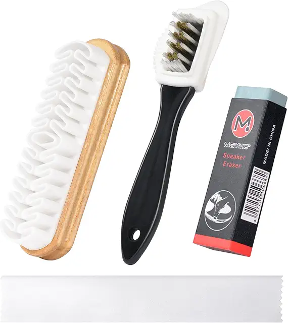 Kit de Brosses à Daim et Nubuck - Nettoyage Multifonction 4 Côtés