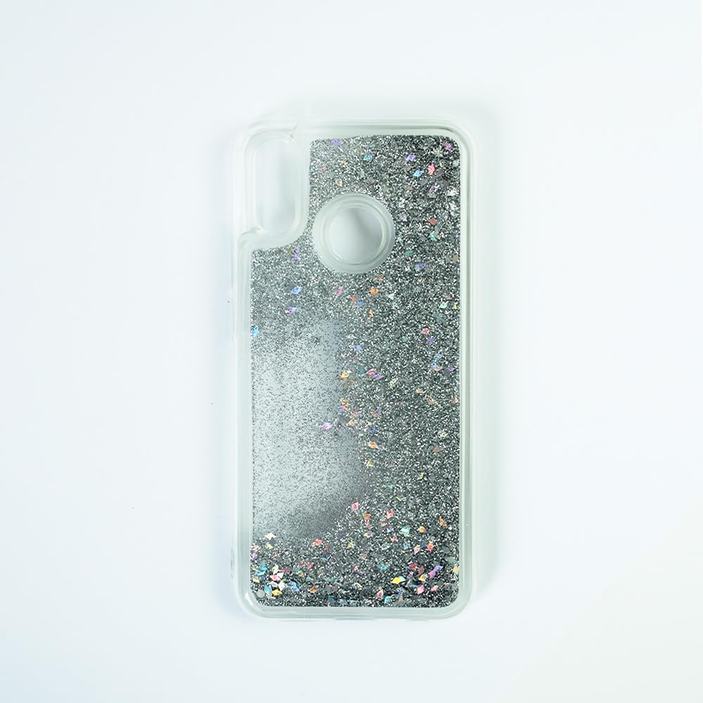 Babaco Phone Case For Huawei P20 LITE Liquid Glitter Effect, Silver
