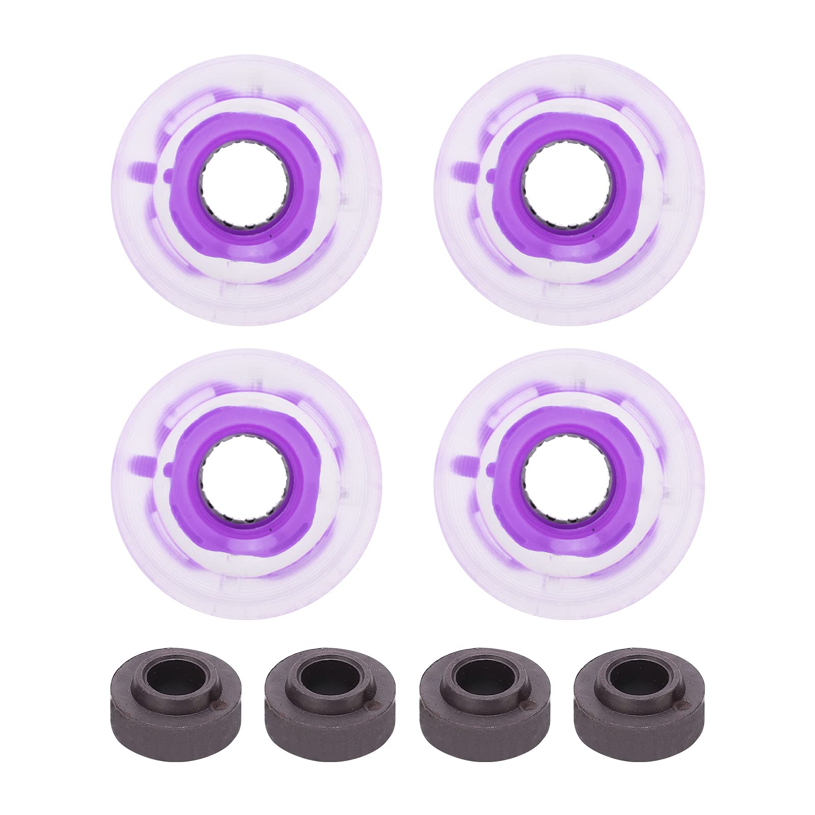 Roues De Skateboard 65mm 78A - Lot De 4 - Doux, Flash, Blanc - Uxcell