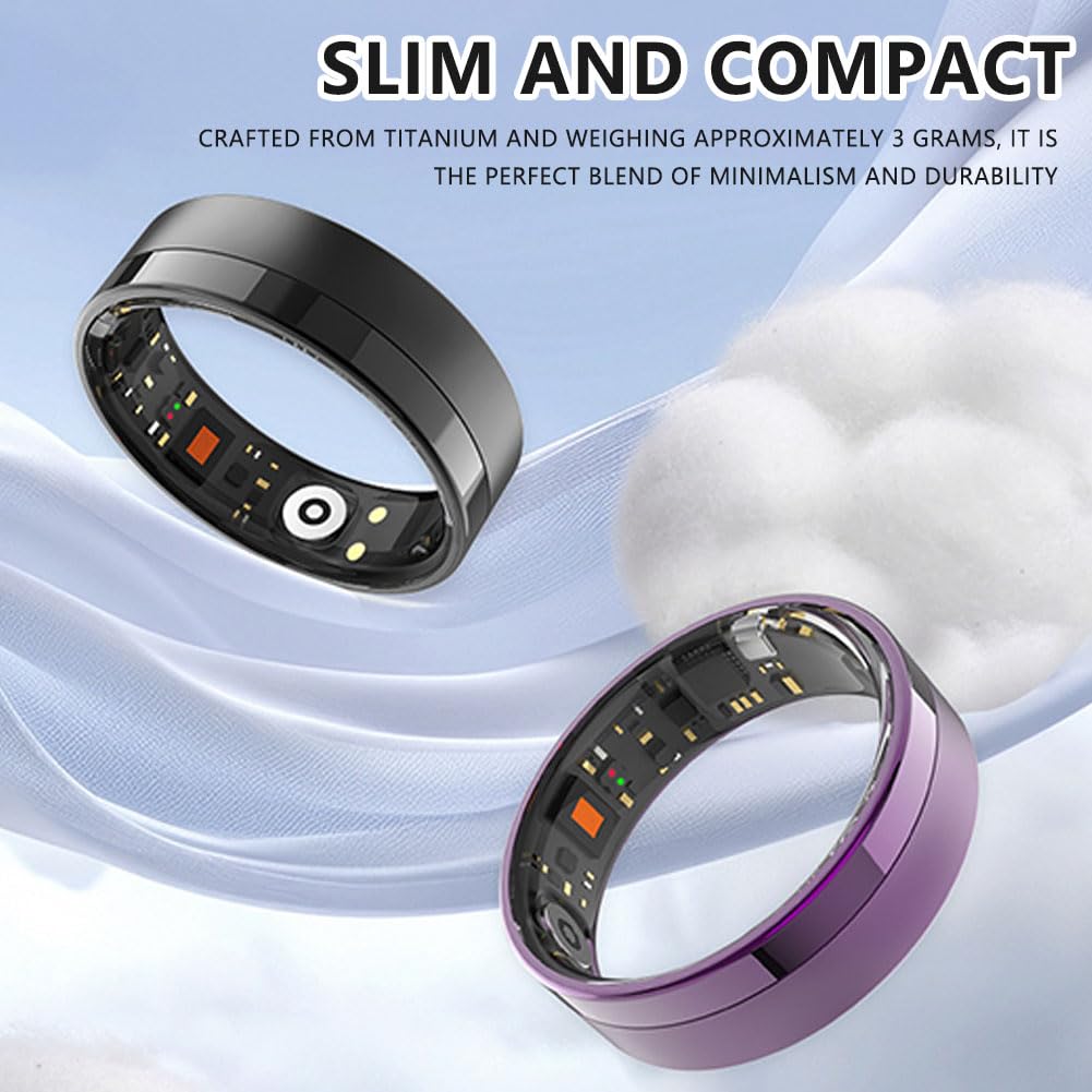 Anello Smart, Anello Intelligente Uomo Smart Ring Donna Anello Intelligente Anello Contapassi Grey 7#