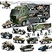 Juguetes para Niños, Coches de Juguetes Militares Fundidos a Presión con Camiones Helicópteros Jeep Soldados Tanques Vehículos Blindados, Juguetes Educativos para Escuelas Cumpleaños Navidad (26 PCS)