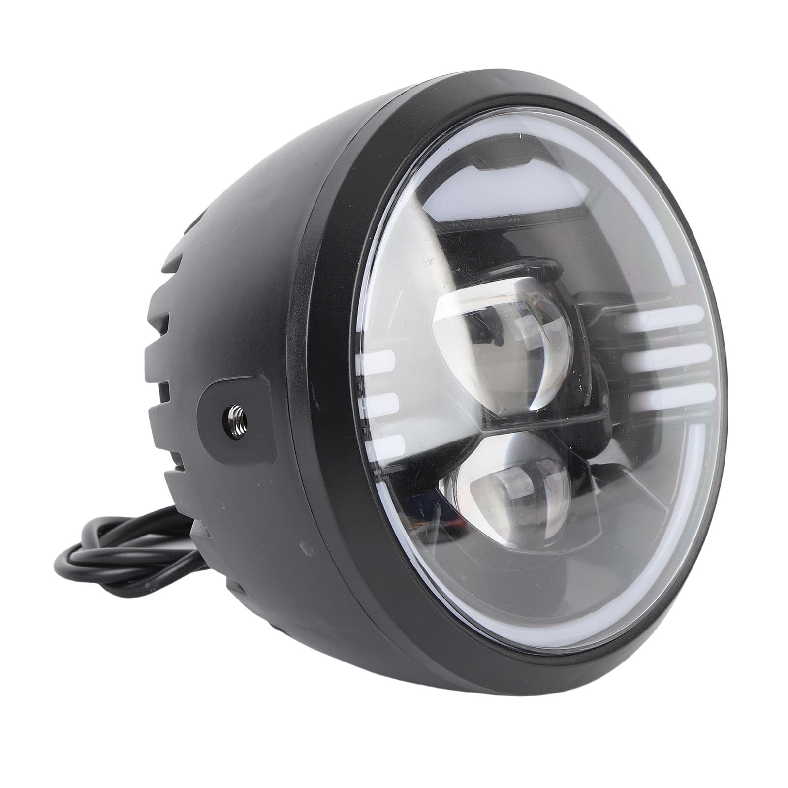 Zunate Elegante Faro Anteriore per Bici Elettrica Ad Alta luminosità, Illuminazione Morbida e Ampia, Materiale ABS per la Guida Notturna