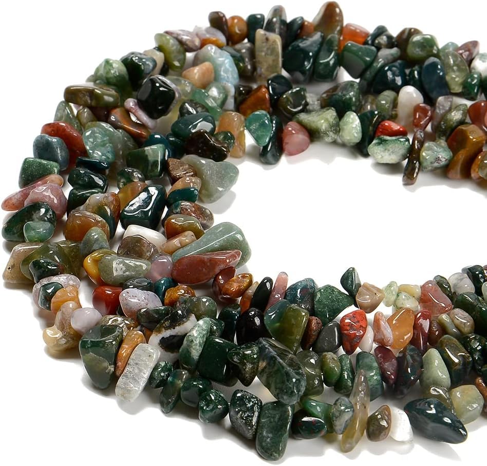 Image of 5-8mm Indian Agate Chips Natural Chip Stone Beads for Jewelry Making