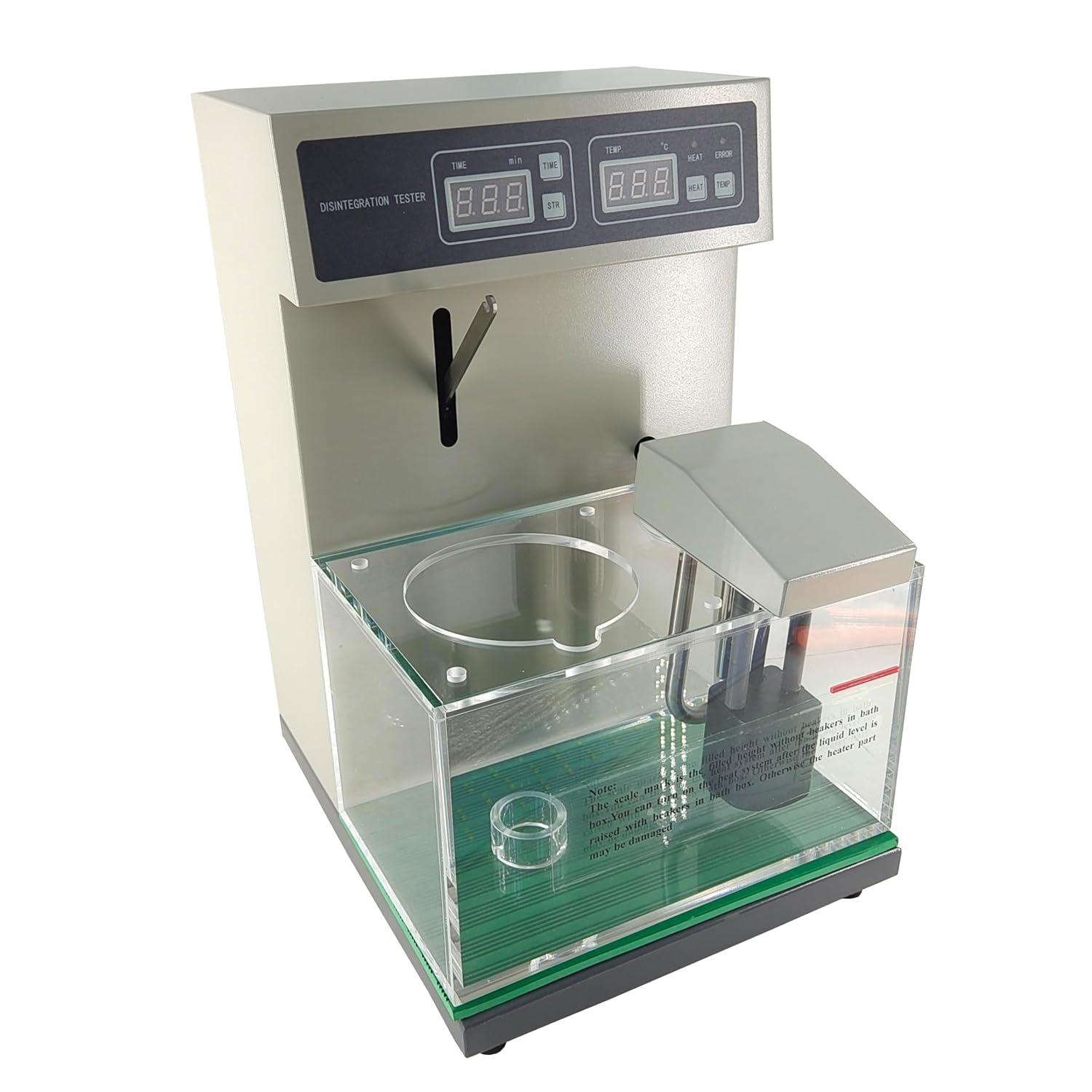 CNYST Tablet Disintegration Tester Disintegration Apparatus with 1 Number of Lifting Baskets Volume of Flat Bottom Beaker 1000ml Return Frequency of Basket 30 to 32 Times/min Basket Travel 55±1mm