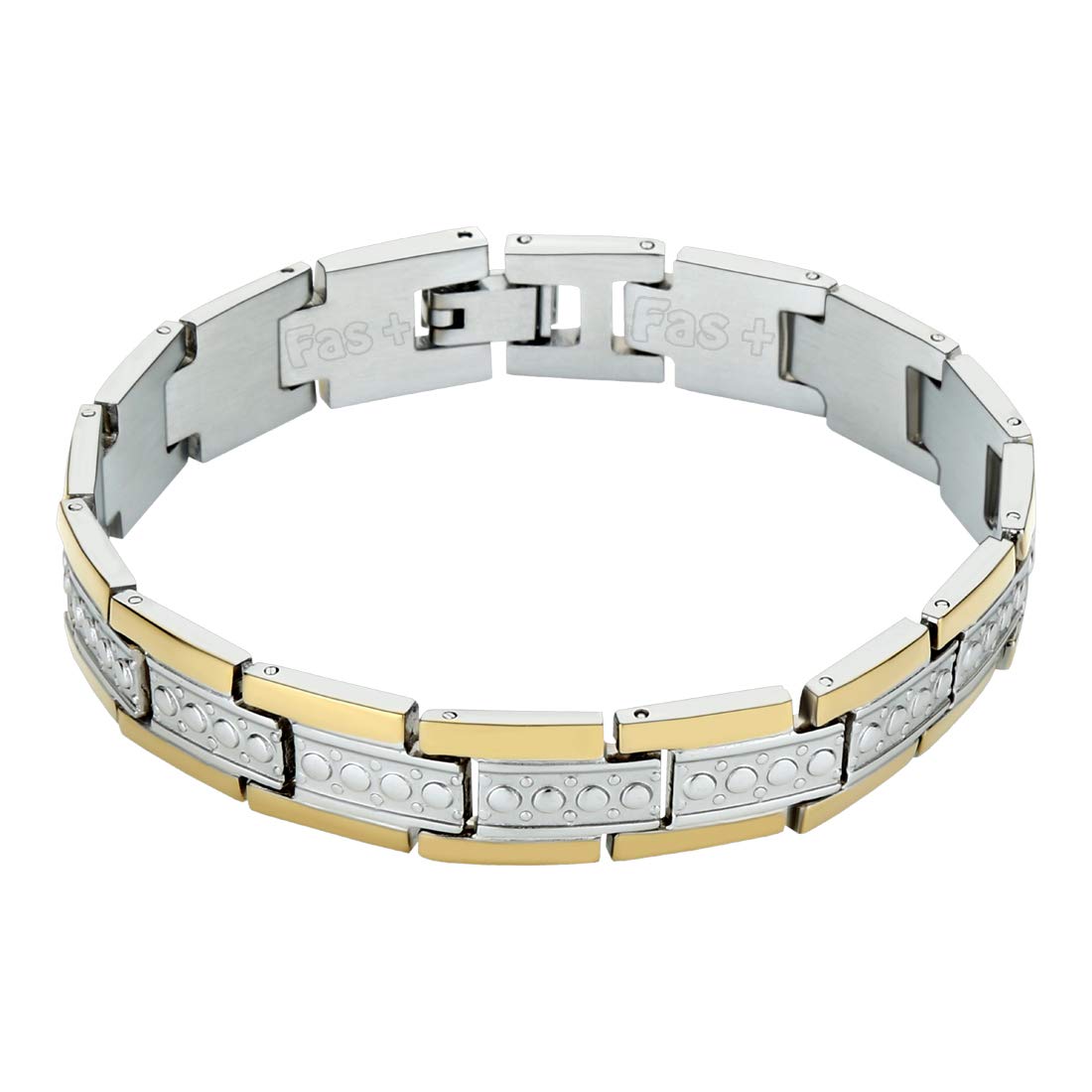 Fas + Brass Premium High Durable Guaranteed Silver Gold Two Tone Finish Looser Link Bracelets For Men And Boys. (LBBM3 SILVER GOLD) (B08SKBKG58) Amazon Price History, Amazon Price Tracker