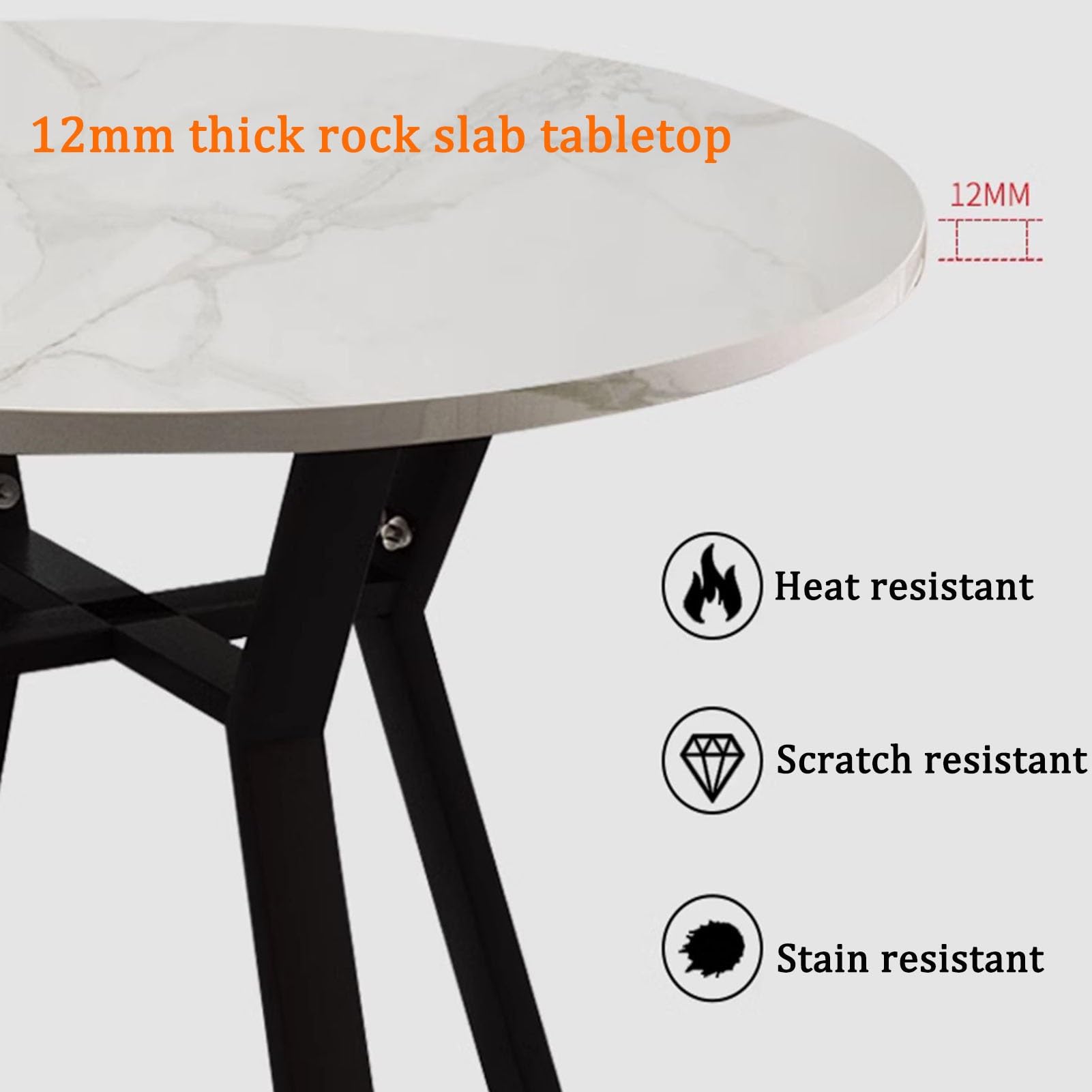 Conjunto Moderno de Mesa Redonda para Comedor y Oficina con 4 sillas, combinación para recepción y negociación (Gris)