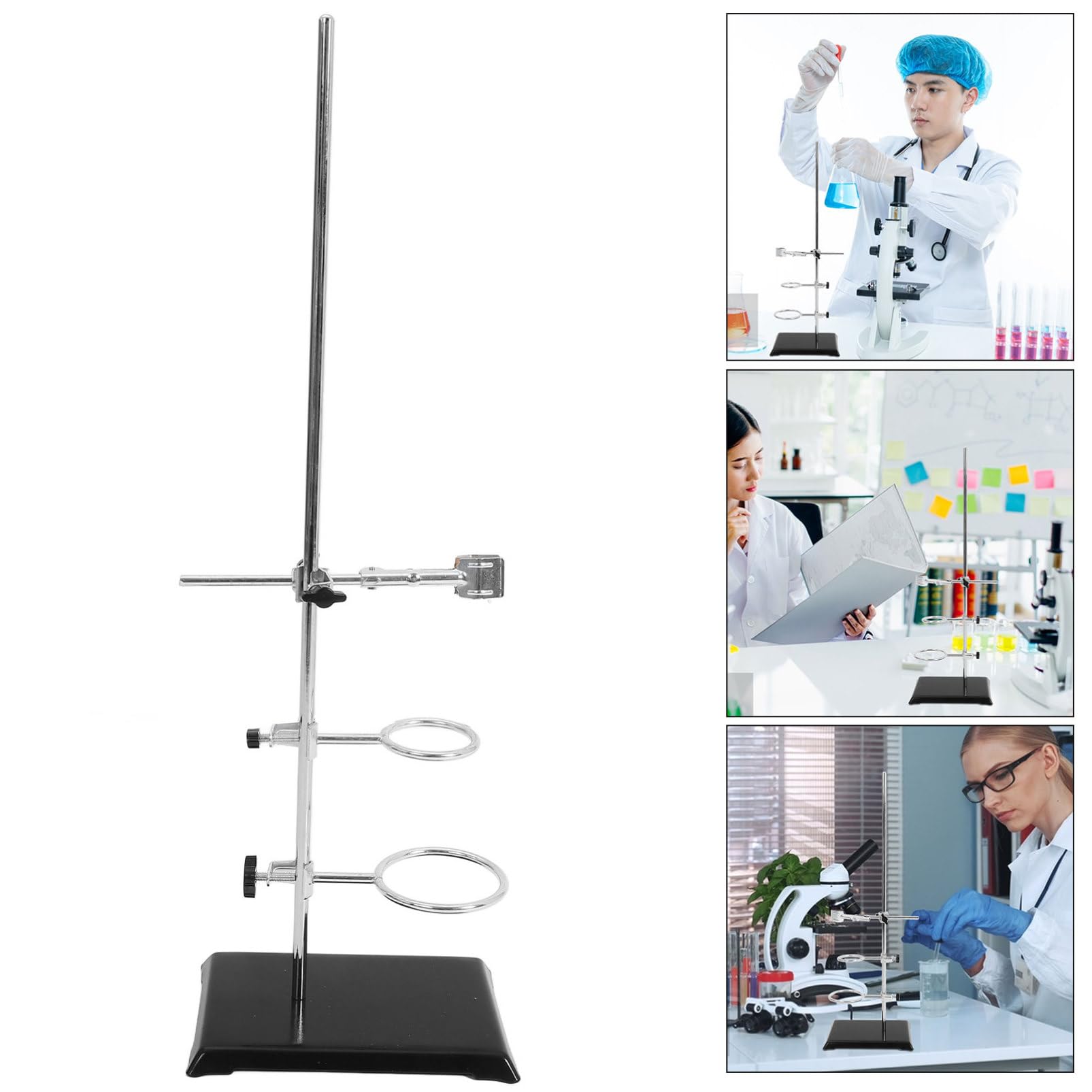 OUNONA Laborstativ Mit Klemme Aus Laborständer Für Experimente Stabiles Gestell Für Filtration Und Erhitzung Tragbarer Stativständer Für Chemie Und Physik