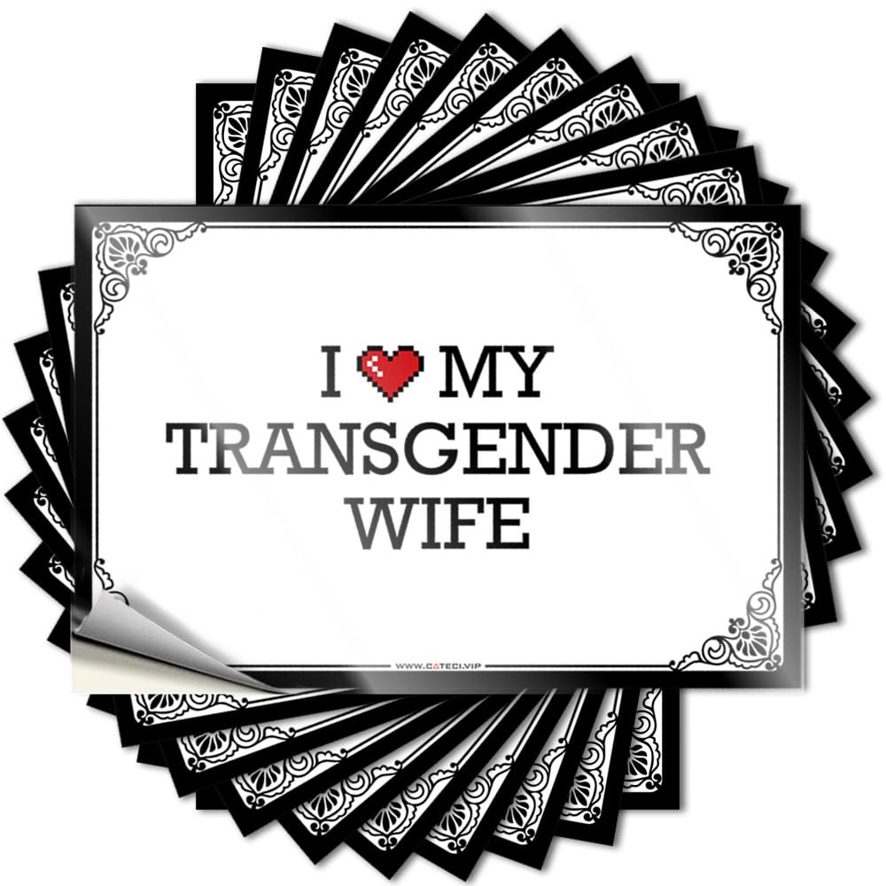 Fall Door Decorations Door Tattoos - I Love My Transgender Wife Girly Durable Sticker Easy Apply for Girl Decor(8X12CM)