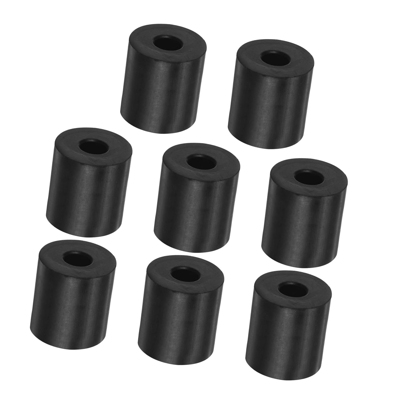 Unifizz 8PCS Rubber Spacer 1.18 Inch OD 0.4 Inch ID 1.4 Inch Thickness Neoprene Round Anti Vibration Isolation Pads Isolator Rubber Washers Bushings for Home Cars Boat Accessories Black