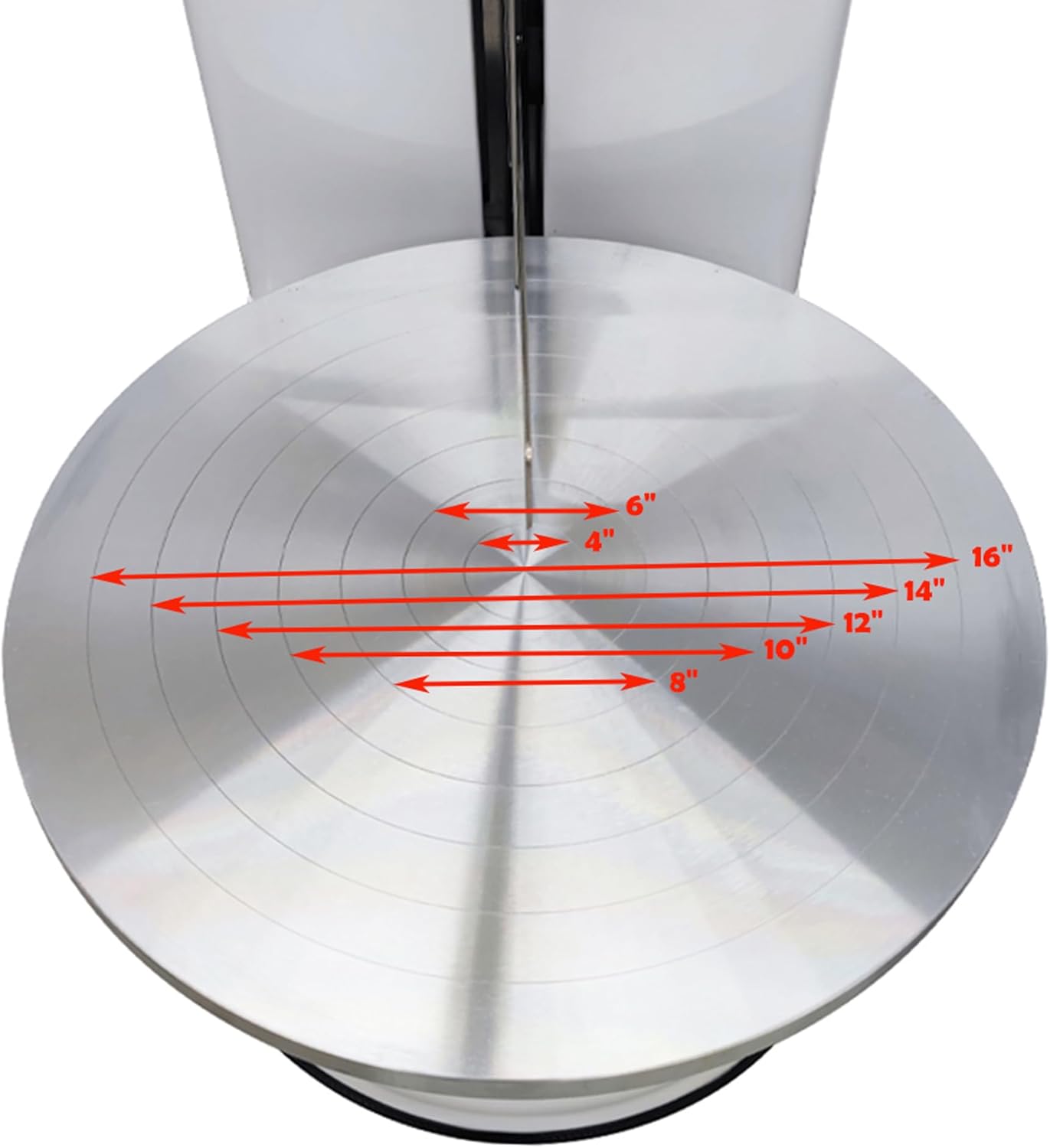 4-16INCH Cake Cream Spreading Coating Smearing Machine Cake Cream Decorating Spreader with LCD Operation Panel 60W 110V
