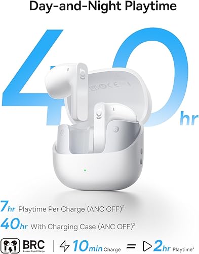 Miniatura 5 de Baseus Bass BS1 NC - Auriculares inalámbricos con cancelación de ruido semi-intrauditivos con ANC híbrido adaptativo, audio de alta resolución