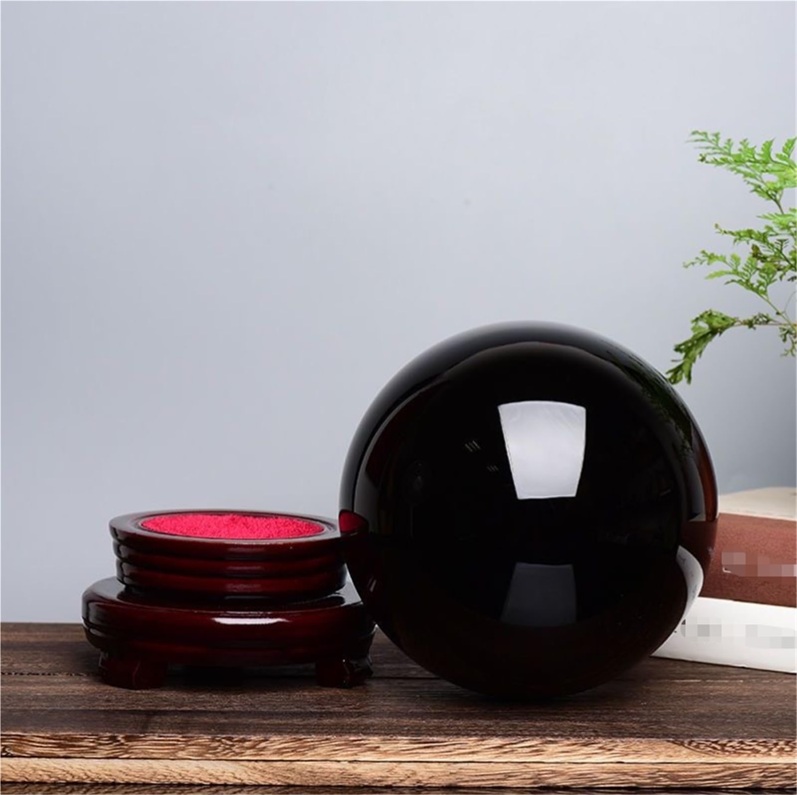 Kryształowa Kula Naturalny Obsydian Kula Do Masażu Obsydianowa Feng Shui Akcesoria Dekoracji Domu Dekoracja Biurka(11cm)