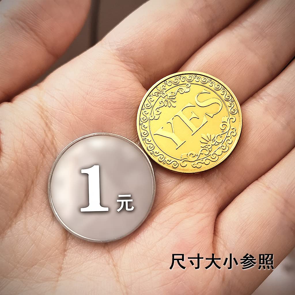 Amazon.co.jp: 【Sサイズ 25mm】決定コイン 魔法の小道具 YES NOコイン 指回し マジックコイン ラッキーコイン : ホビー