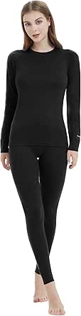 Iguana Women's 100% Merino Wool Base Layer Sets for Ski Lightweight Thermal Underwear
