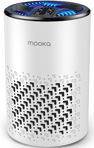MOOKA Bedroom HEPA Air Purifier for Pets Odor and Smoke
