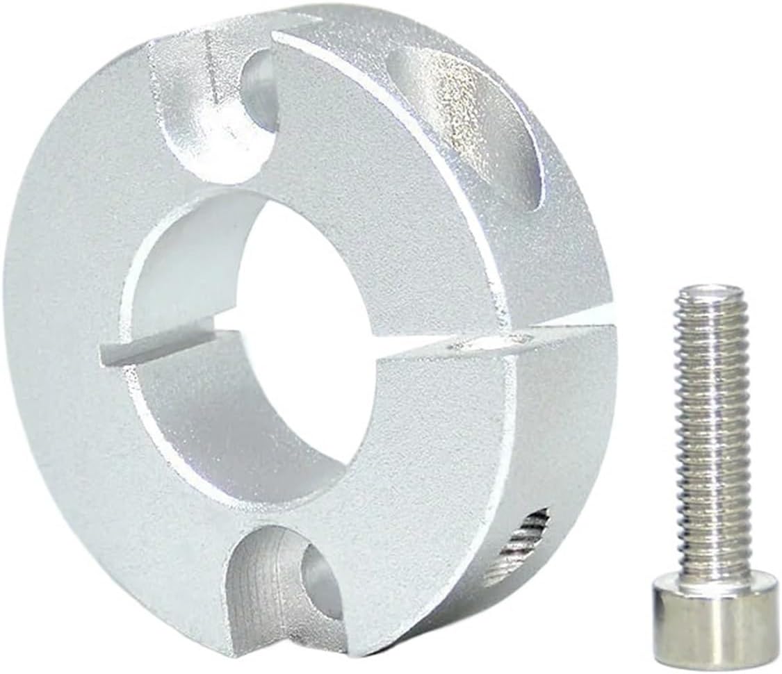 Double Split Clamp-On Shaft Collar， Aluminum Alloy Shaft Collar With Set Screw Fixed Ring Counterbore Double Hole Multiple Sizes(13-36-12)